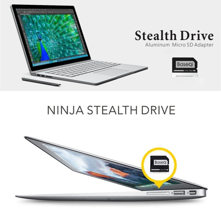 Lisslune | BASEQI Hidden Aluminum Alloy SD Card Case for Lenovo IdeaPad 710S Plus Laptop