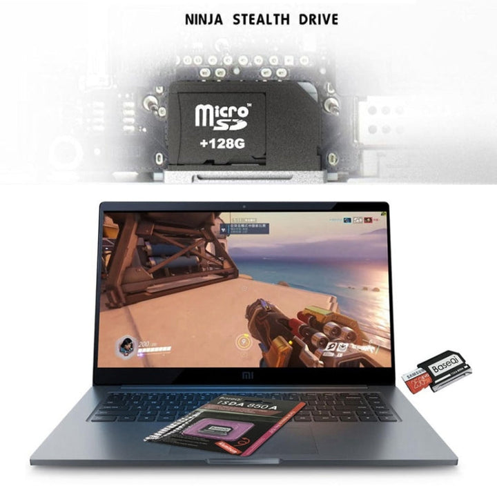 Lisslune | BASEQI Hidden Aluminum Alloy SD Card Case for Xiaomi Pro 15.6 Inch GTX1060 Laptop