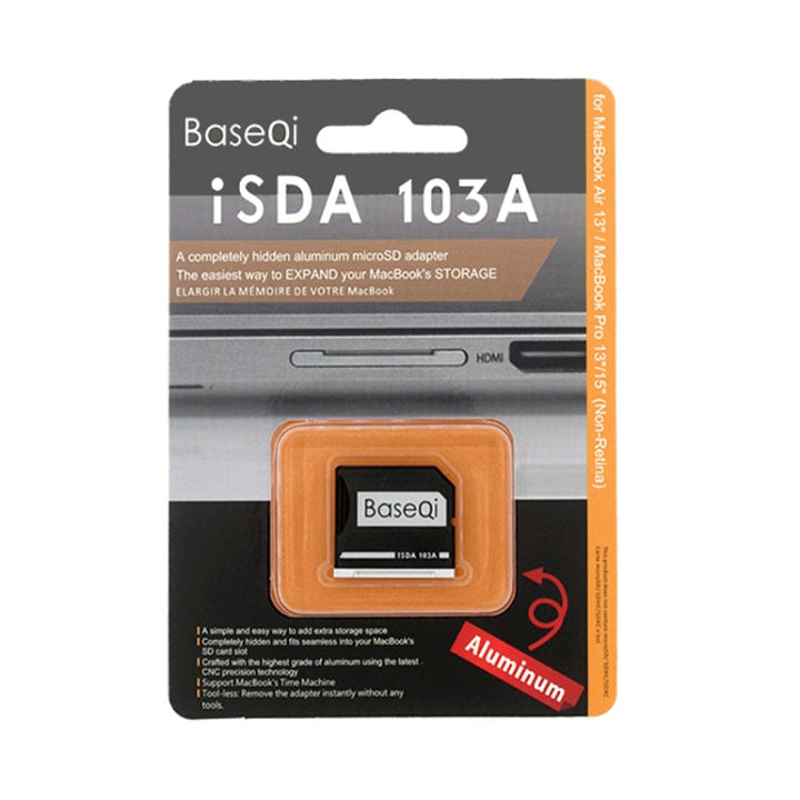 Lisslune | BASEQI Hidden Aluminum Alloy SD Card Case for MacBook Air 13.3 Inch Laptops