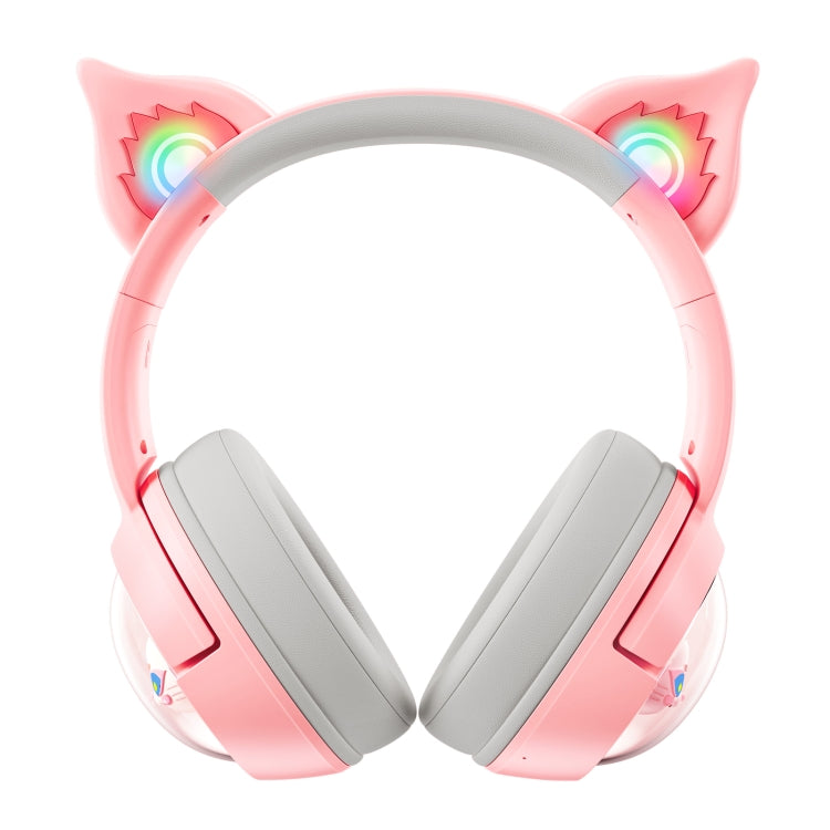 Lisslune | B5 Cat Ear Design USB-C / Type-C RGB Wireless Bluetooth HiFi Headset (Pink)