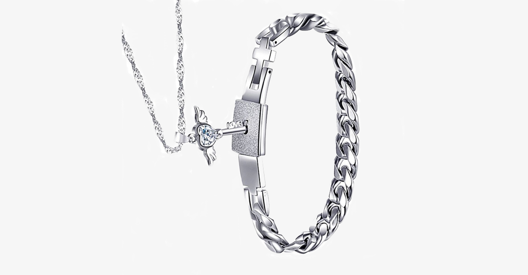 Lisslune | Angel Love Pendant & Men's Bracelet Set