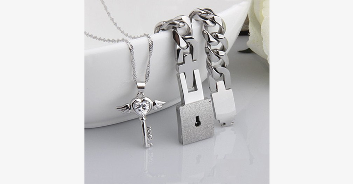Lisslune | Angel Love Pendant & Men's Bracelet Set