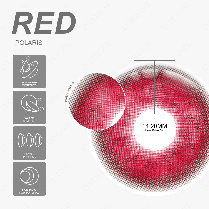 Rynx Polaris Red 14.2mm 1 Pair | 1 Year