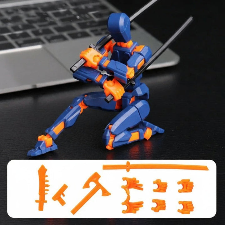 Lisslune | 3D-printed mech action figure with multi-joint movement