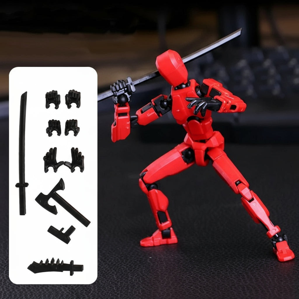 Lisslune | 3D-printed mech action figure with multi-joint movement