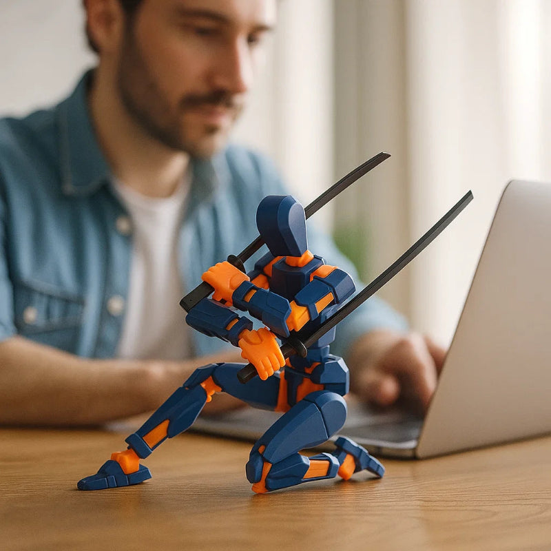 Lisslune | 3D-printed mech action figure with multi-joint movement