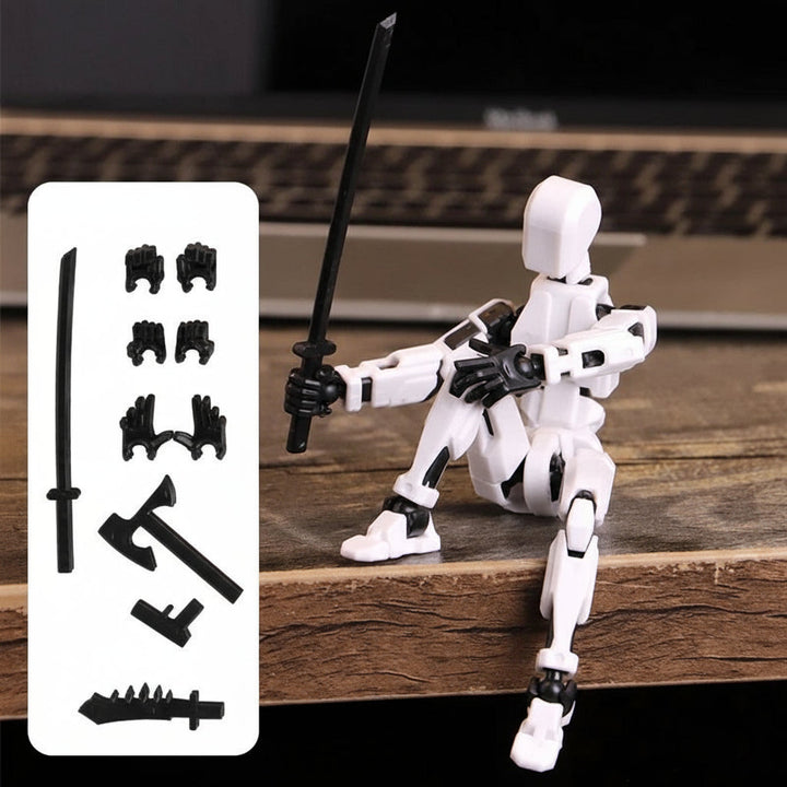 Lisslune | 3D-printed mech action figure with multi-joint movement