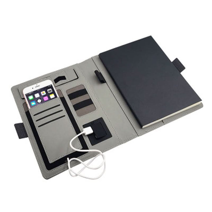 Lisslune | A5 Leather Notebook with Wireless Charging Function