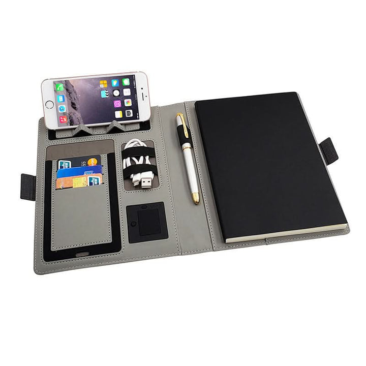 Lisslune | A5 Leather Notebook with Wireless Charging Function