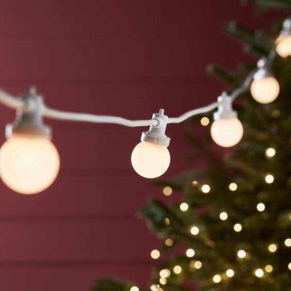 Lisslune | Pro Connect 5m 10-piece party string lights warm white connectable white cable