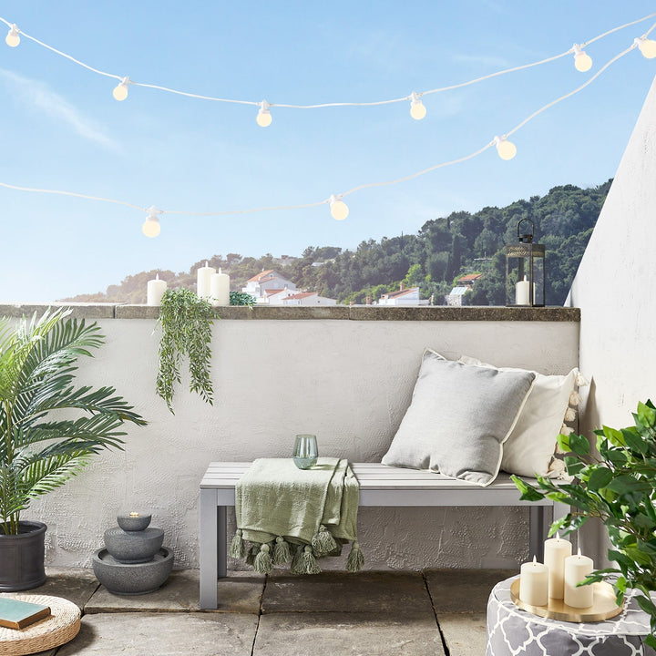 Lisslune | Pro Connect 5m 10-piece party string lights warm white connectable white cable