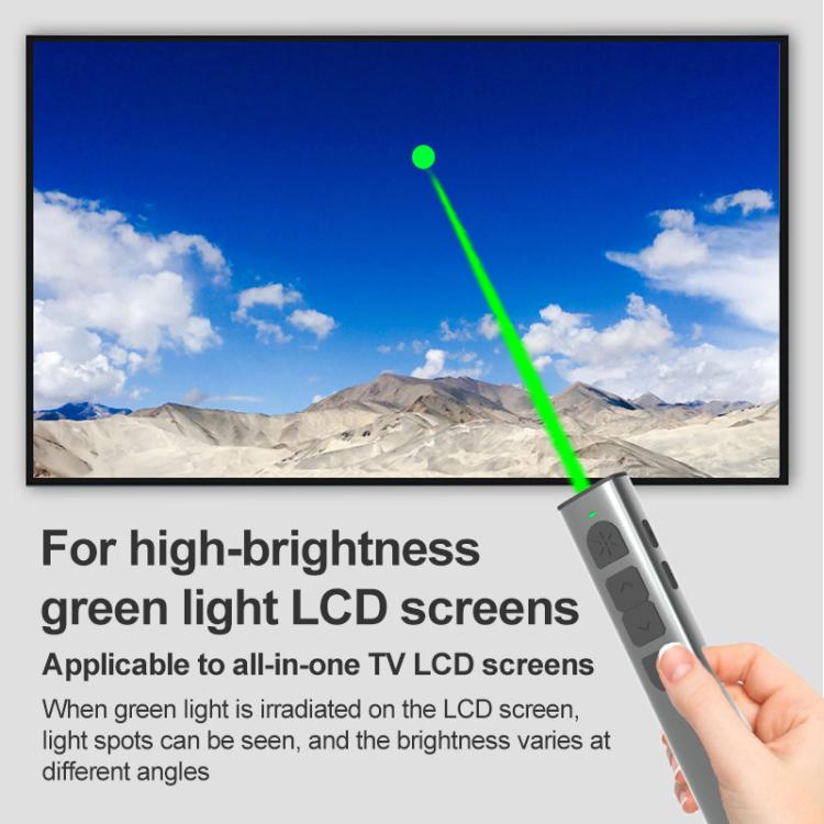 Lisslune | Doosl Dsit038 2.4GHz Wireless Presenter PowerPoint Clicker Presentation Remote Control green laser pointer, control range: 100m