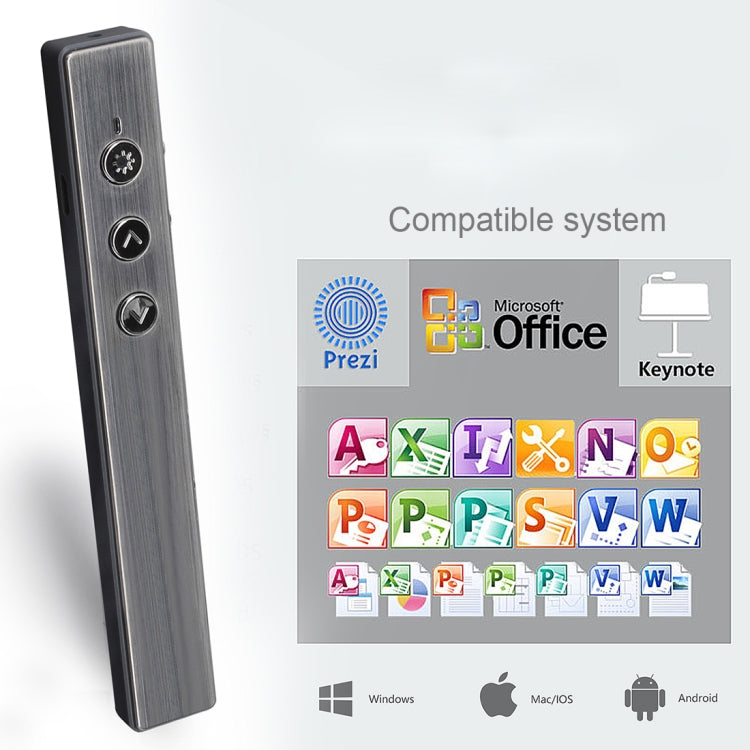 Lisslune | PR-20 Wireless Presenter PowerPoint PPT Clicker Presentation Remote Control Pen Laser Pointer Flip Pen with Air Mouse Function