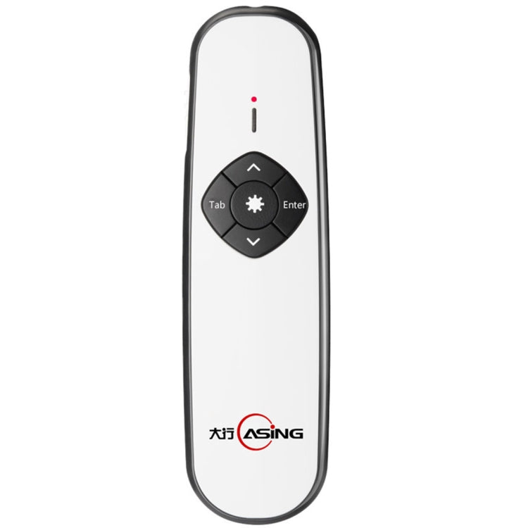 Lisslune | ASiNG A800 USB Charger 2.4GHz Wireless Presenter PowerPoint Clicker Presentation Remote Pointer, Control Range: 100m(White)