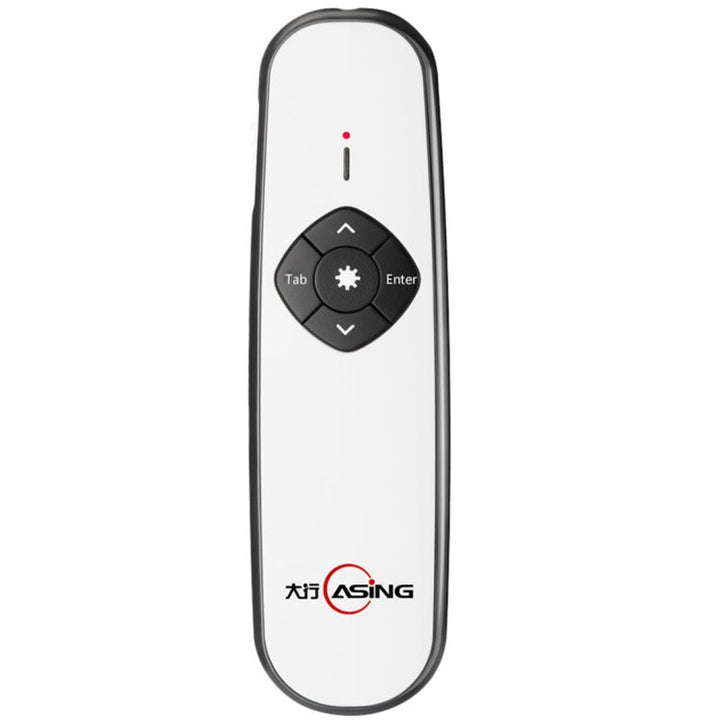 Lisslune | ASiNG A800 USB Charger 2.4GHz Wireless Presenter PowerPoint Clicker Presentation Remote Pointer, Control Range: 100m(White)