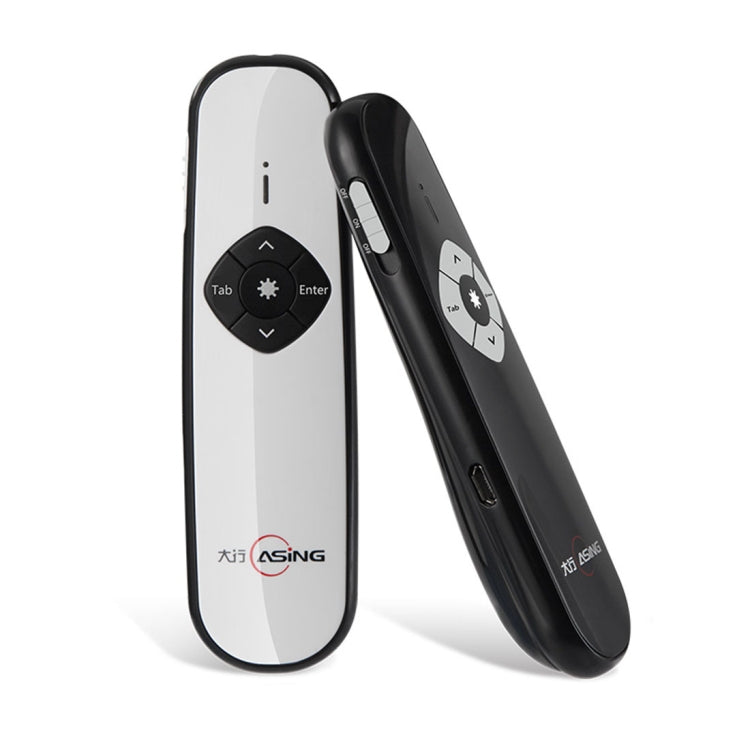 Lisslune | ASiNG A800 USB Charger 2.4GHz Wireless Presenter PowerPoint Clicker Presentation Remote Pointer, Control Range: 100m(White)