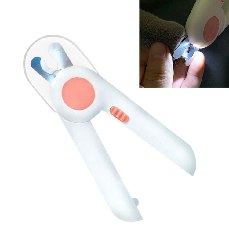 Pet Cat and Dog LED Light Nail Clipper (Pink)