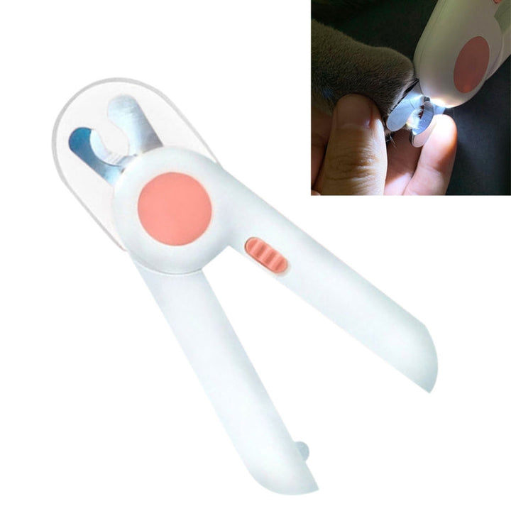 Pet Cat and Dog LED Light Nail Clipper (Pink)