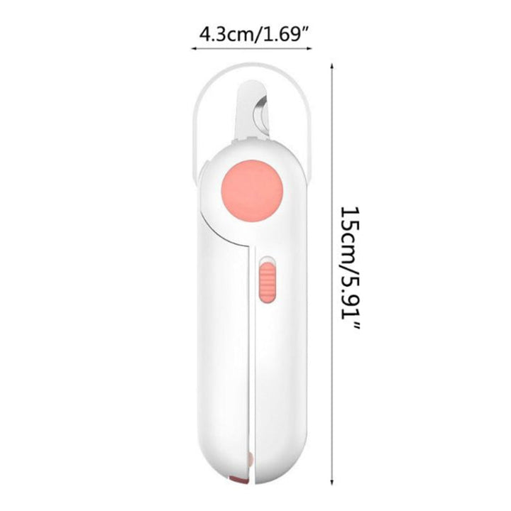 Pet Cat and Dog LED Light Nail Clipper (Pink)