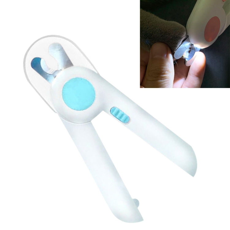 Pet Cat and Dog LED Light Nail Clipper (Blue)