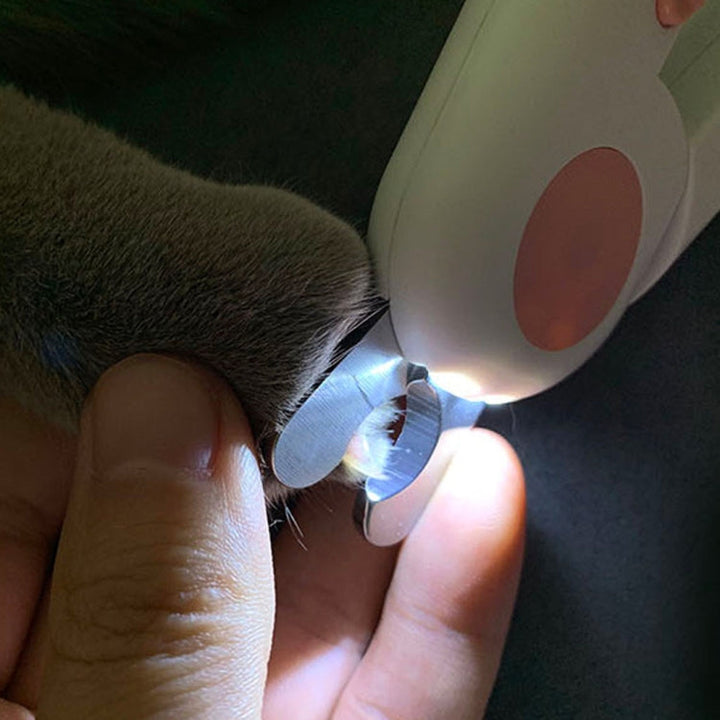 Pet Cat and Dog LED Light Nail Clipper (Blue)