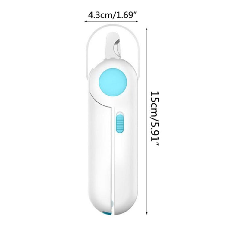 Pet Cat and Dog LED Light Nail Clipper (Blue)