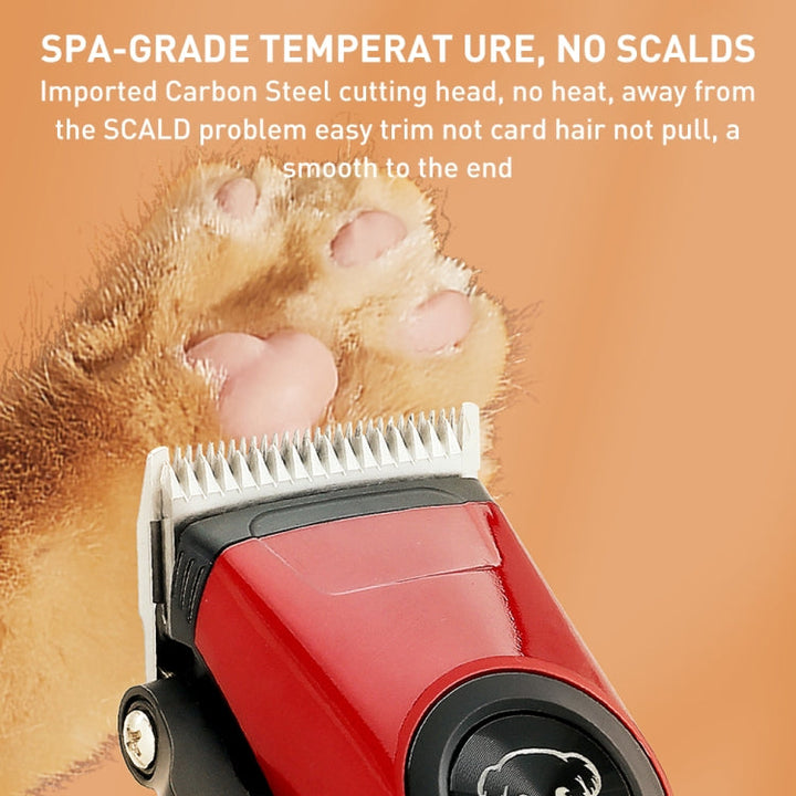 VGR V-202 Pet Grooming Electric Hair Clipper (Red)
