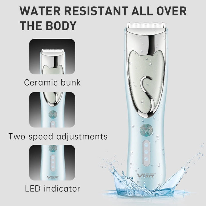 VGR V-203 Professional Pet Grooming Electric Hair Clipper (Blue)