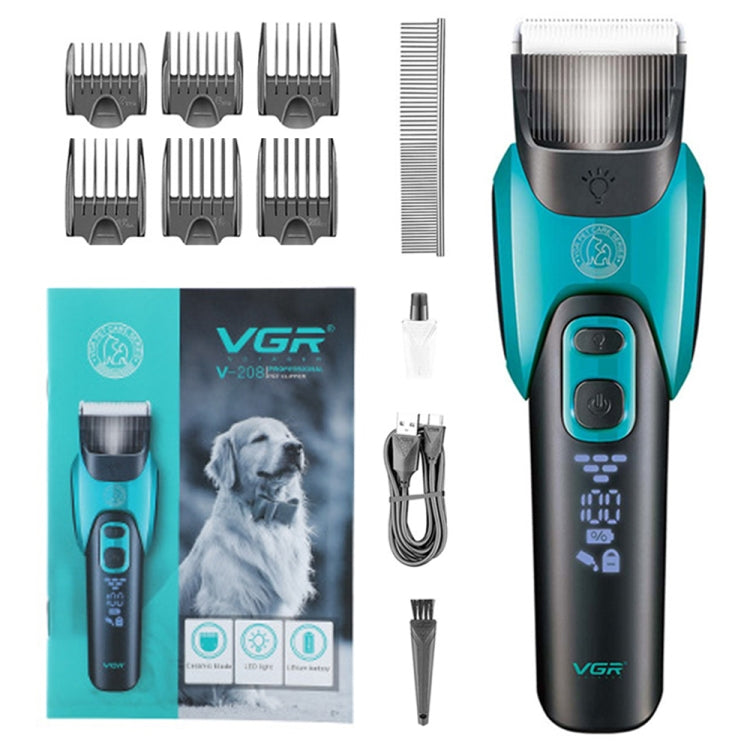 VGR V-208 Professional Pet Grooming Electric Clippers (Red)