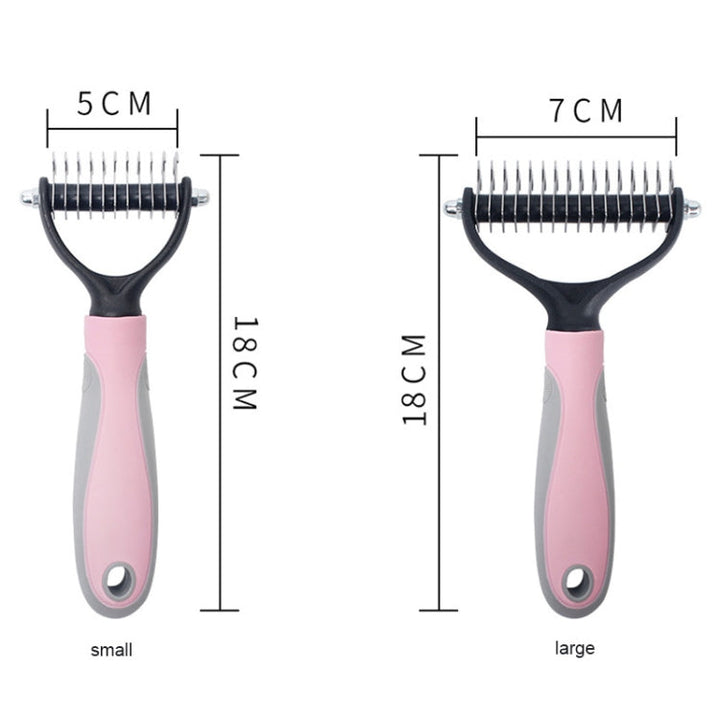 Dog fur comb Beauty cleaning supplies dog stainless steel dog comb, size: 18x7cm (Blue)