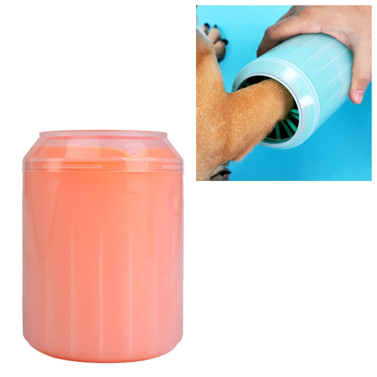 Pet Cat Dog Foot Cleaning Cup Cleaning Tool Silicone Washing Cup, Size: Large (Orange)