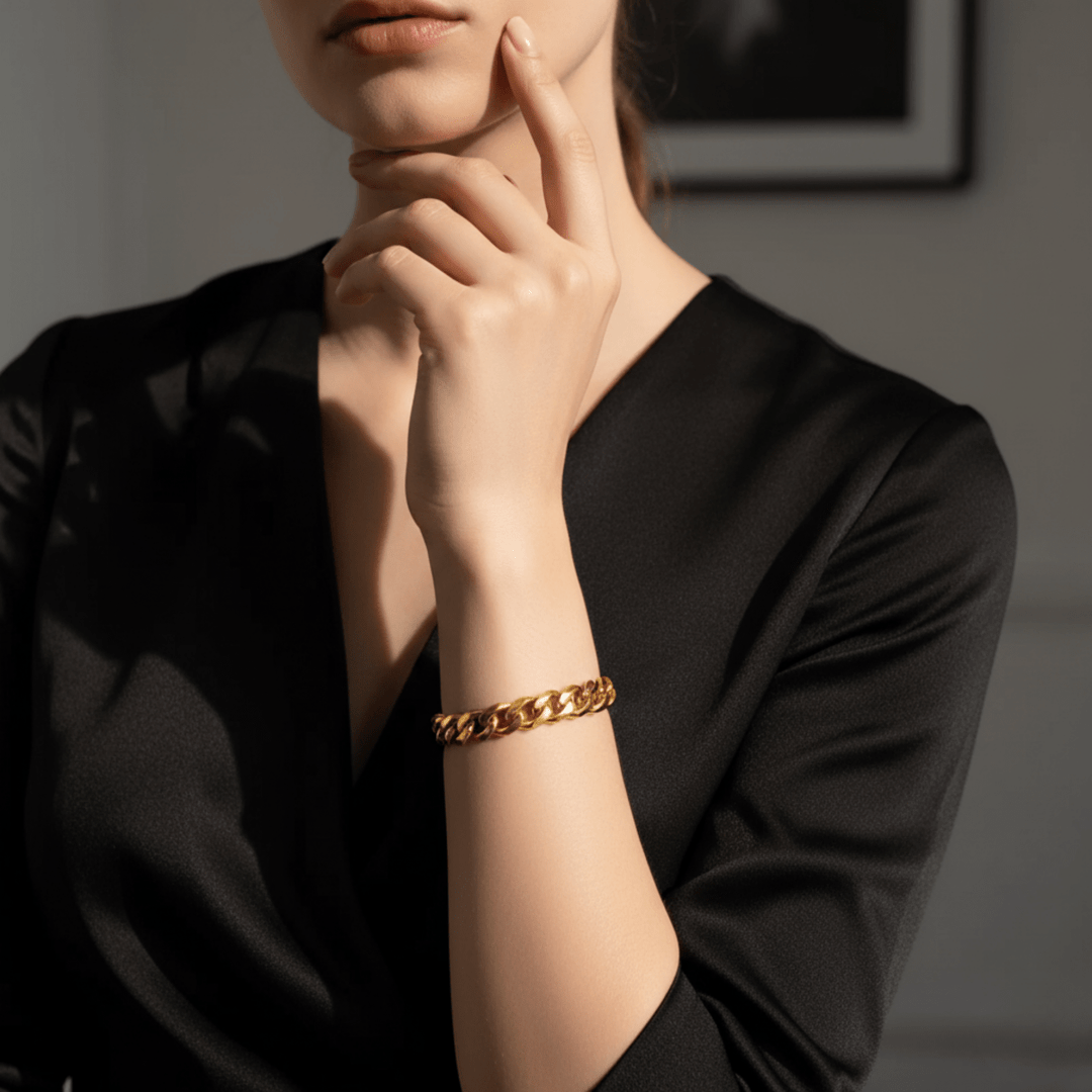 Lisslune | Armored Chain Bracelet with Punk-Inspired Design