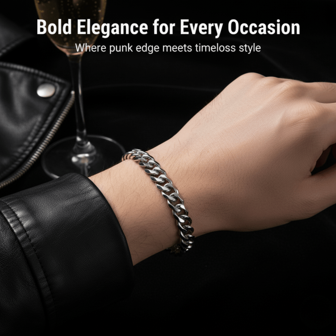 Lisslune | Armored Chain Bracelet with Punk-Inspired Design