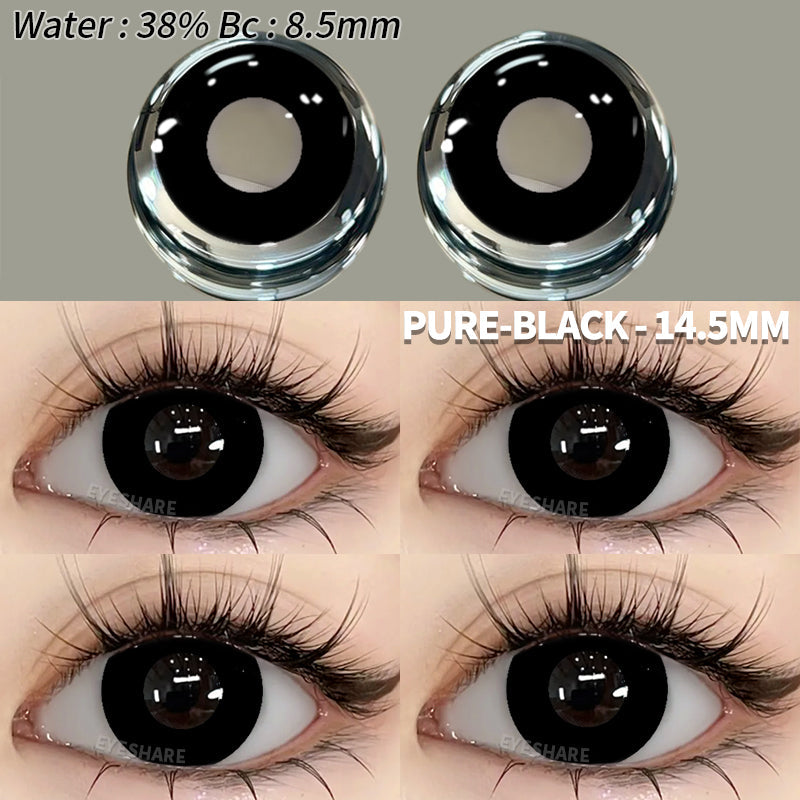 Rynx Cosplay Pure Black 14.5mm 1 Pair | 1 Year