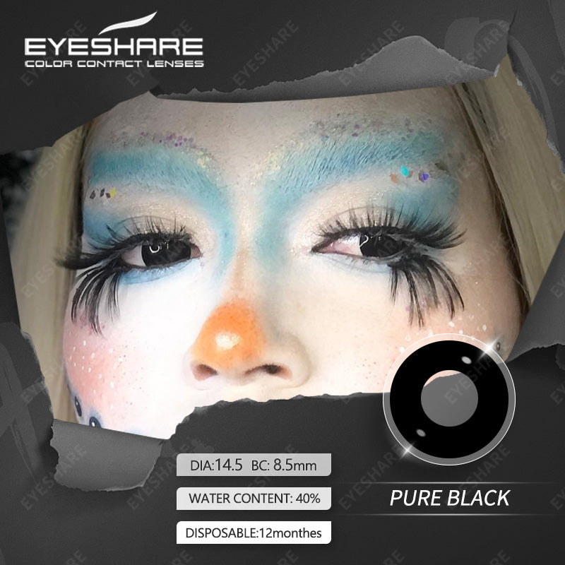 Rynx Cosplay Pure Black 14.5mm 1 Pair | 1 Year