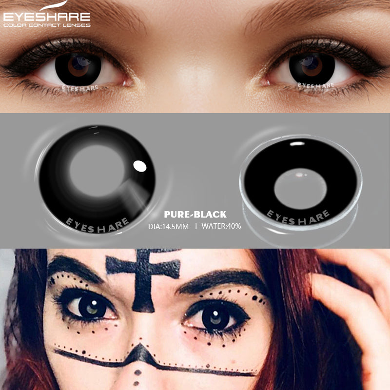 Rynx Cosplay Pure Black 14.5mm 1 Pair | 1 Year