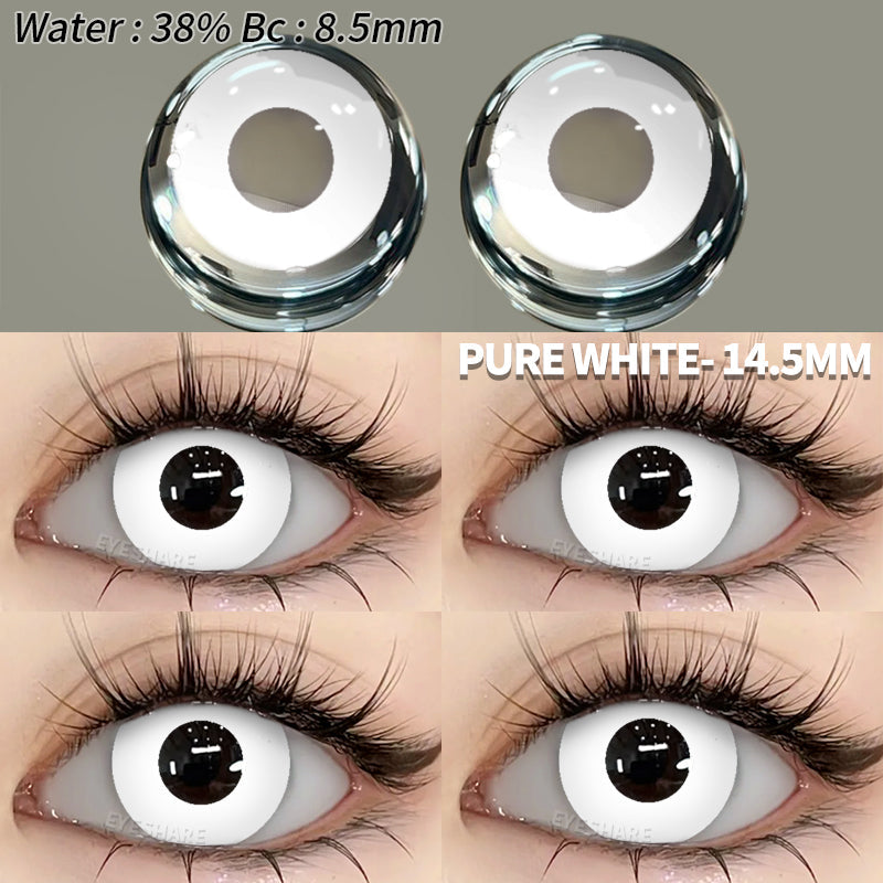 Rynx Cosplay Pure White 14.5 mm 1 Pair | 1 Year