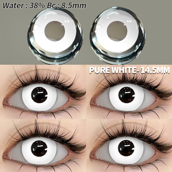 Rynx Cosplay Pure White 14.5 mm 1 Pair | 1 Year