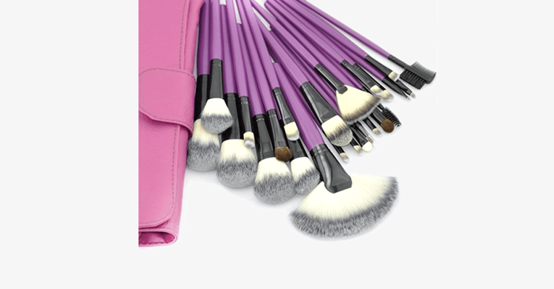 Lisslune | Purple Tulip 24-piece Brush Set