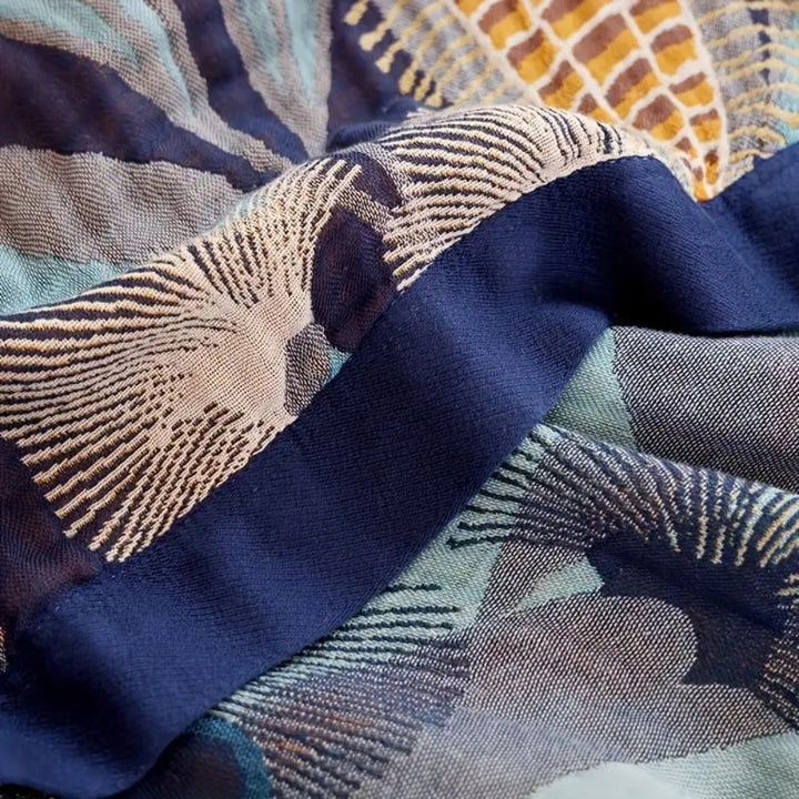 Lisslune | Palmera Tropical Jacquard Blanket Throw