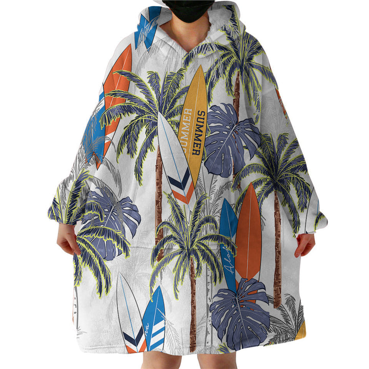 Lisslune | Therapeutic Blanket Hoodie - Palm Surf (Made to order)