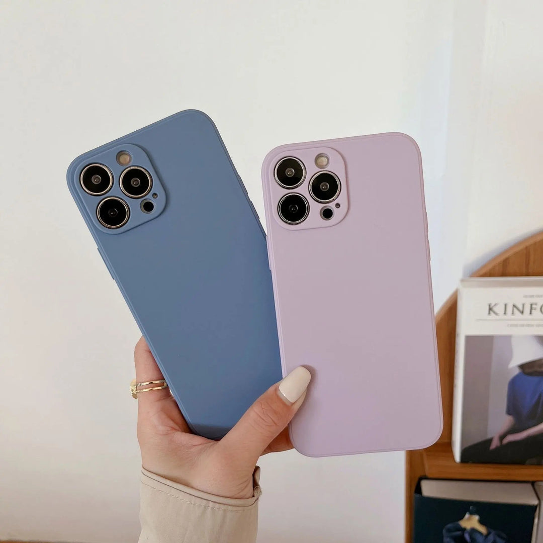 Lisslune | Pastel Solid Color Silicone iPhone Case