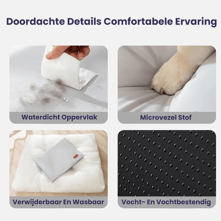 Lisslune | Orthopedic Dog Bed Washable from Memory Foam, Waterproof and Scratch Resistant