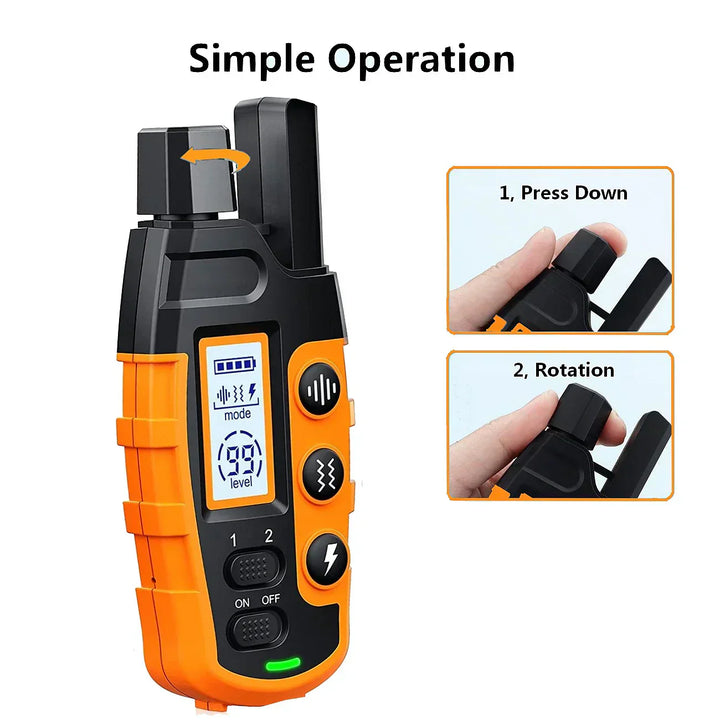 Lisslune | Advanced Dog Training Collar with Remote Control – Waterproof, Rechargeable, Up to 1000m Range