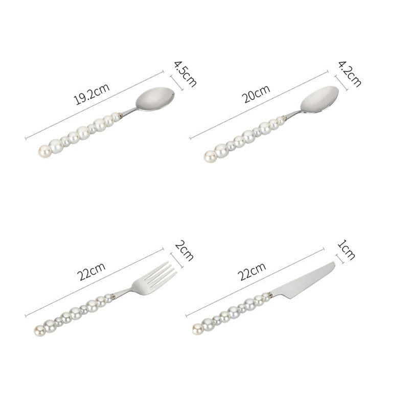 Lisslune | Pearl grip cutlery 4 piece set