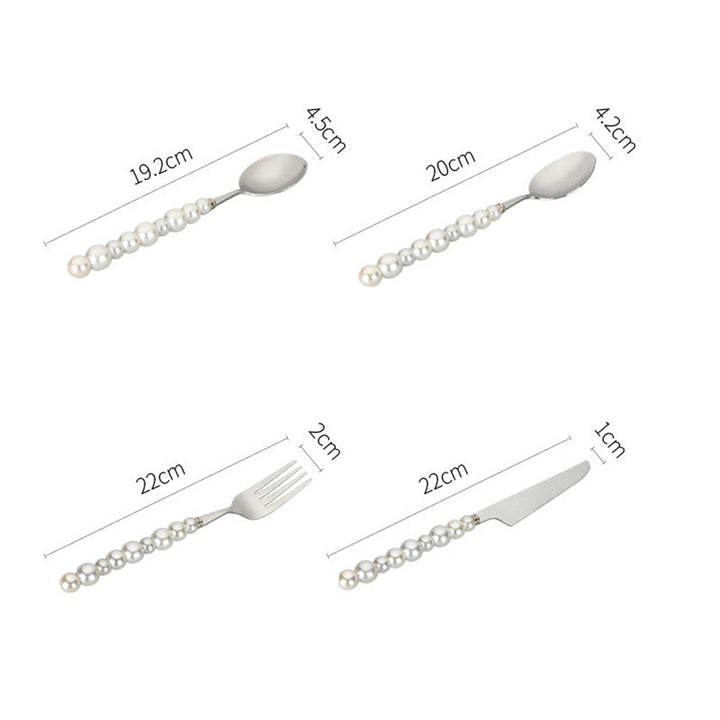 Lisslune | Pearl grip cutlery 4 piece set