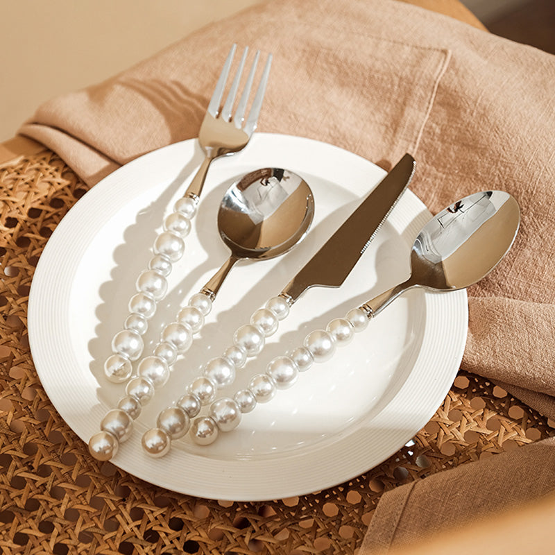 Lisslune | Pearl grip cutlery 4 piece set