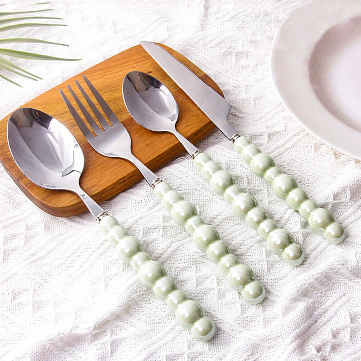 Lisslune | Pearl grip cutlery 4 piece set
