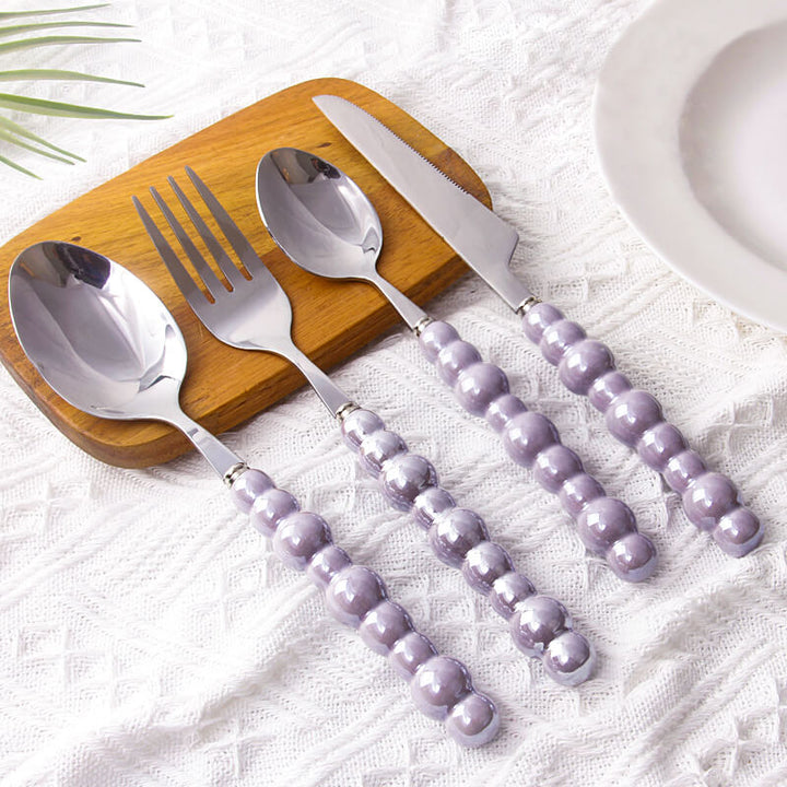 Lisslune | Pearl grip cutlery 4 piece set