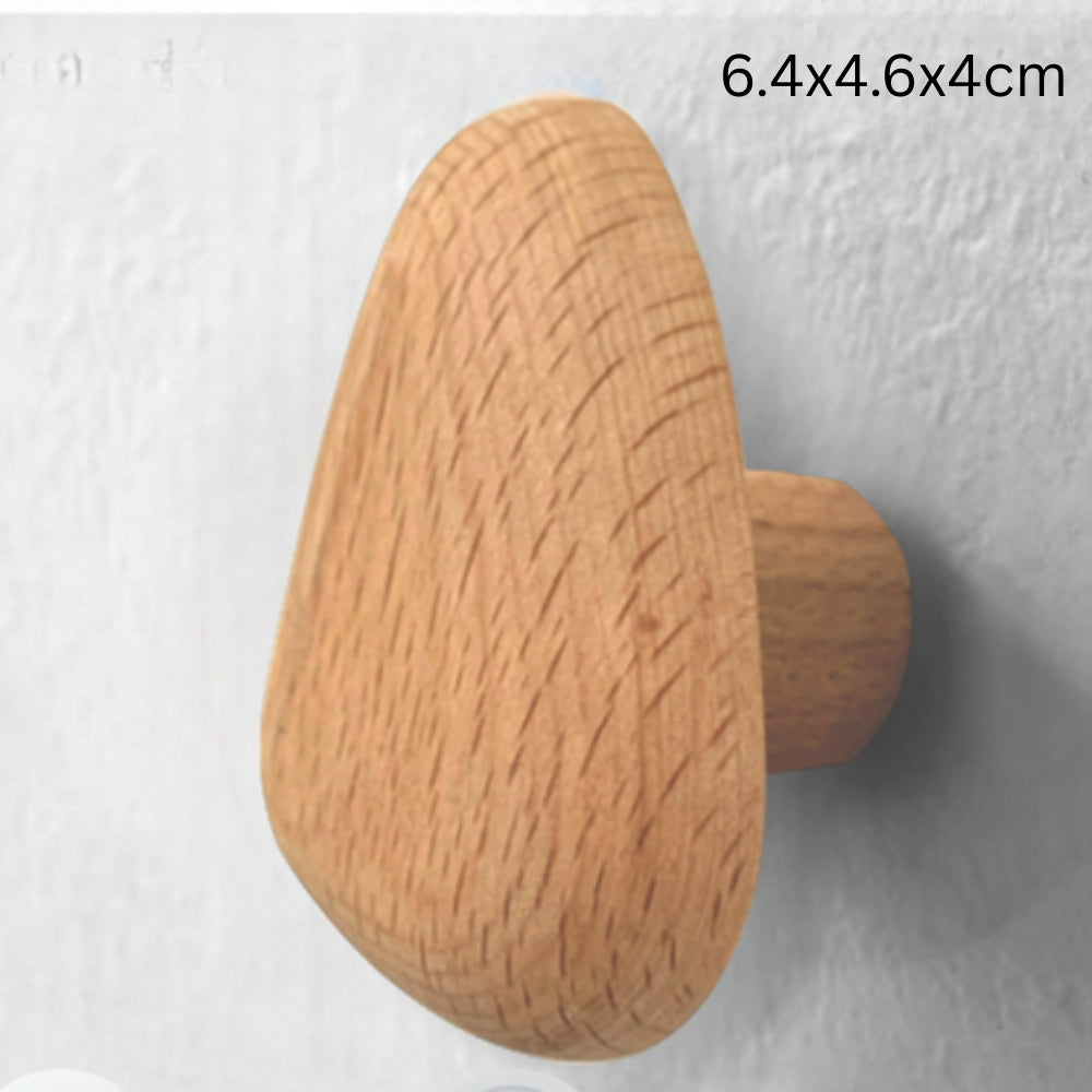 Lisslune | Pebble Shape Wood Clothes Hook